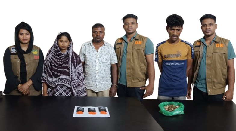 রাজশাহীতে আরএমপি’র মাদকবিরোধী অভিযানে নারীসহ ৩ মাদক ব্যবসায়ী গ্রেপ্তার; ইয়াবা ট্যাবলেট ও গাঁজা উদ্ধার