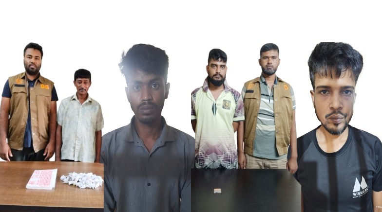 রাজশাহীতে আরএমপি'র মাদকবিরোধী অভিযানে ৪ জন মাদক ব্যবসায়ী গ্রেপ্তার; গাঁজা, ইয়াবা ও ট্যাপেন্টাডল ট্যাবলেট উদ্ধার