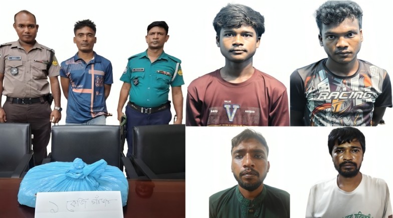 রাজশাহীতে আরএমপি’র মাদকবিরোধী অভিযানে ৫ মাদক ব্যবসায়ী গ্রেপ্তার; গাঁজা ও ট্যাপেন্টাডল ট্যাবলেট উদ্ধার
