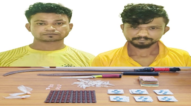 রাজশাহী মহানগরীতে আরএমপি পুলিশ কমিশনারের প্রত্যক্ষ তত্ত্বাবধানে বোয়ালিয়া থানা পুলিশের অভিযানে ২ মাদক কারবারি গ্রেপ্তার; ইয়াবা, হেরোইন, ট্যাপেন্টাডল ও নাইমেসুলাইড ট্যাবলেট, দেশীয় অস্ত্র উদ্ধার এবং মাদক বিক্রির নগদ অর্থ জব্দ