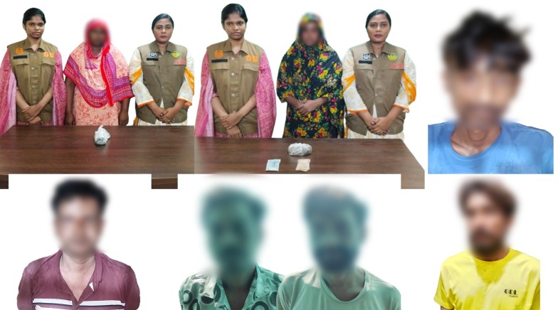 রাজশাহী মহানগরীতে আরএমপি’র মাদকবিরোধী অভিযানে নারীসহ ৭ মাদক ব্যবসায়ী গ্রেপ্তার; গাঁজা, ট্যাপেন্টাডল ট্যাবলেট ও নগদ অর্থ জব্দ