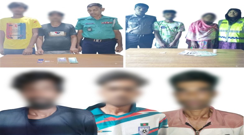 রাজশাহী মহানগরীতে আরএমপি’র মাদকবিরোধী অভিযানে নারীসহ ৭ মাদক ব্যবসায়ী গ্রেপ্তার; ট্যাপেন্টাডল ও ইয়াবা ট্যাবলেট উদ্ধার, নগদ অর্থ জব্দ