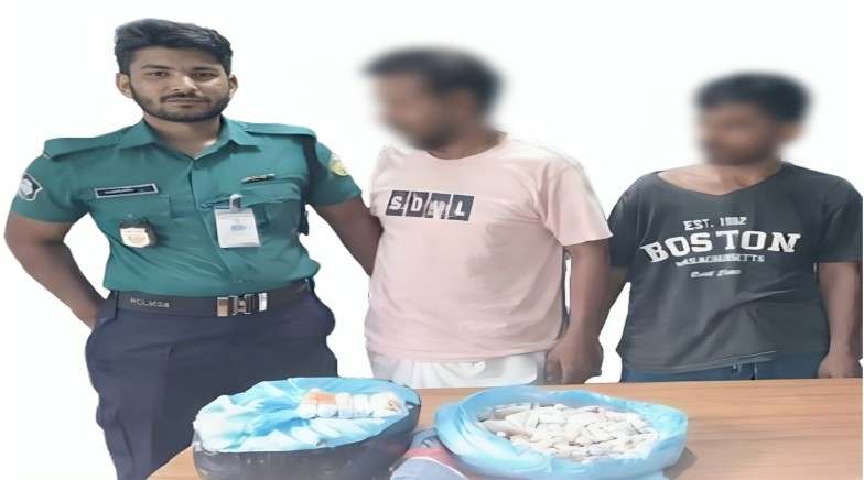 রাজশাহী মহানগরীতে আরএমপি’র মাদকবিরোধী অভিযানে ২ মাদক ব্যবসায়ী গ্রেপ্তার; ২ কেজি ৭৭০ গ্রাম গাঁজা উদ্ধার