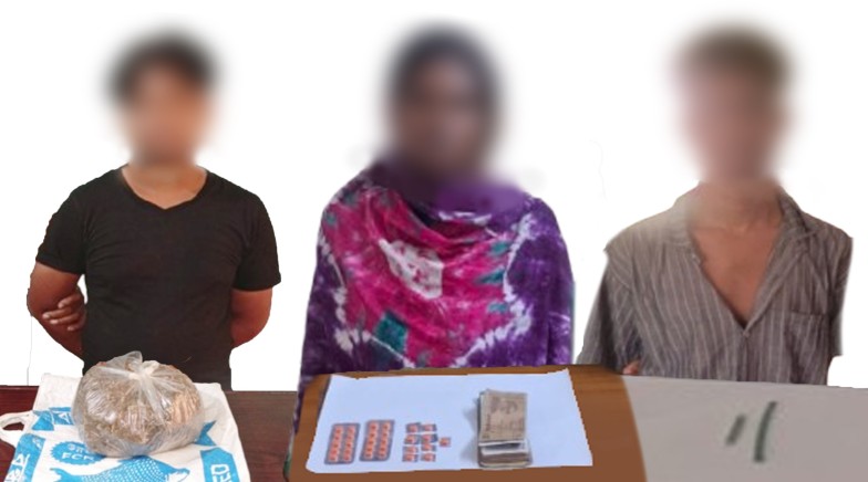 রাজশাহী মহানগরীতে আরএমপি’র মাদকবিরোধী অভিযানে নারীসহ ৩ মাদক ব্যবসায়ী গ্রেপ্তার; গাঁজা, ট্যাপেন্টাডল ও ইয়াবা ট্যাবলেট উদ্ধার; নগদ অর্থ জব্দ